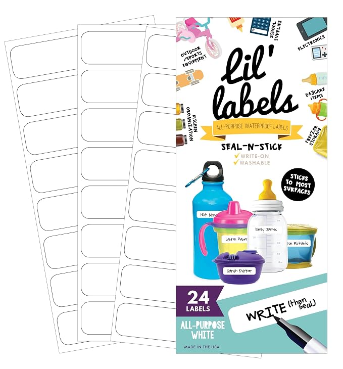 Daycare Value Pack - All-Purpose & Clothing Labels (White), Waterproof & Multipurpose