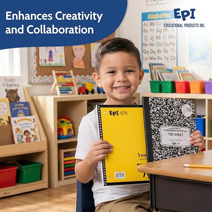 EPI Essentials Bulk School Supplies for Kids – Kindergarten to 1st Grade School Supply Packs – Wide-Ruled Bundle with Classroom-Ready Standard List Essentials – 144 Boxes per Pallet
