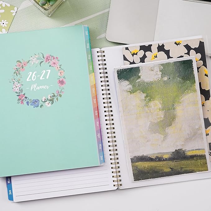 Planner 2026-2027 - 9" x 11" Planner Weekly and Monthly 2026-2027, from JULY 2026 to JUNE 2027, Academic Calendar with Tabs, Twin-Wire Binding, Inner Pocket, Premium Thick Paper
