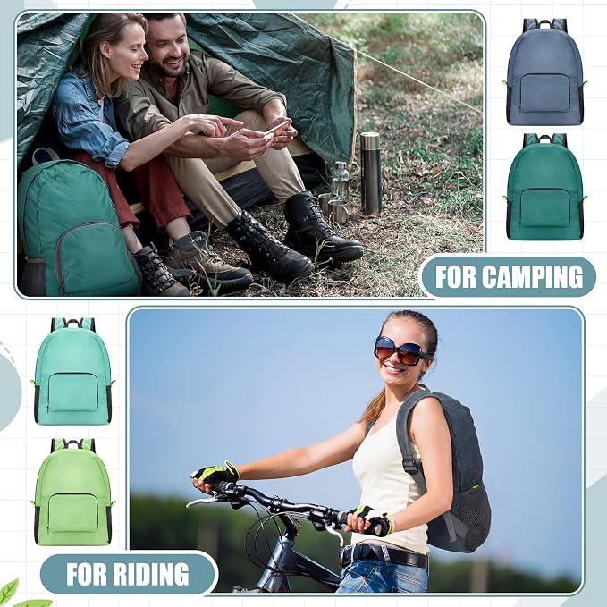 Jexine 10 Pcs Backpacks Bulk 16.5 Inches Lightweight Travel,Mint Meadow | Basic Book Bags for School Outdoor, Foldable Storage, Ideal Students Adults Commuters, Bulk Backpack Set for Teams