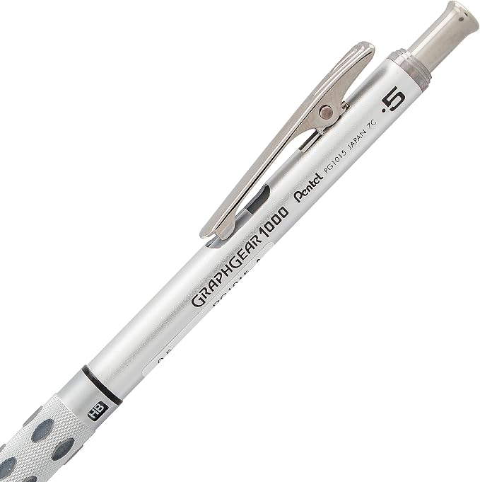 Pentel GraphGear 1000 Mechanical Pencil, (0.5mm) Point Size, Black Barrel, 1 Each (PG1015A)