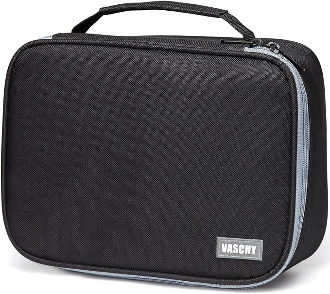 VASCHY Large Pencil Case, Art Color Pencils Pouch with Detachable Layers Multiple Zip Pockets for School Office Stationary Organization Black