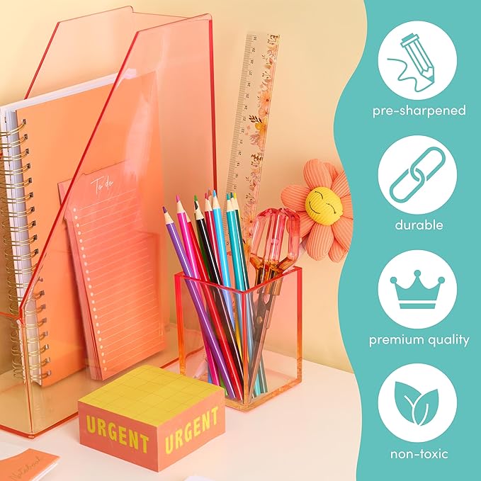THE TWIDDLERS 24 Packs of Colored Pencils, 12 Pencils Per Box, 288 Bulk coloring pencils - 7" Multipack Drawing Set School Supplies, Party Favors, Art Sketching Pencils for Kids & Adults