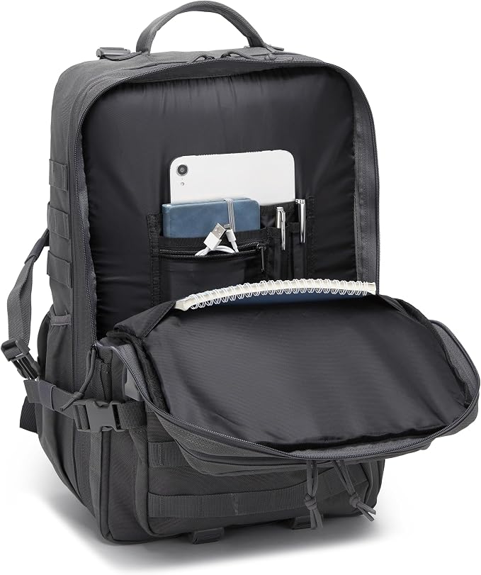 Wotony Military Tactical Backpack for Men Waterproof Daypack 3 Day Assault Pack Molle Bag with Water Bottle Holder