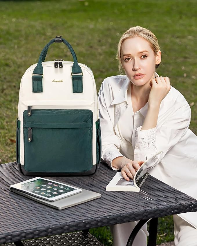 LOVEVOOK Travel Laptop Backpack Women, 17.3 Inch Anti-theft Laptop Bag with USB Port, Fashion Waterproof Computer Backpacks Teacher Nurse Backpack Purse for College School Work