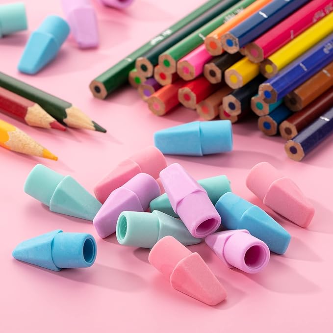 Mr. Pen- Erasers for Pencils, Pencil Top Erasers, Eraser, Pastel Colors, 120 Pack