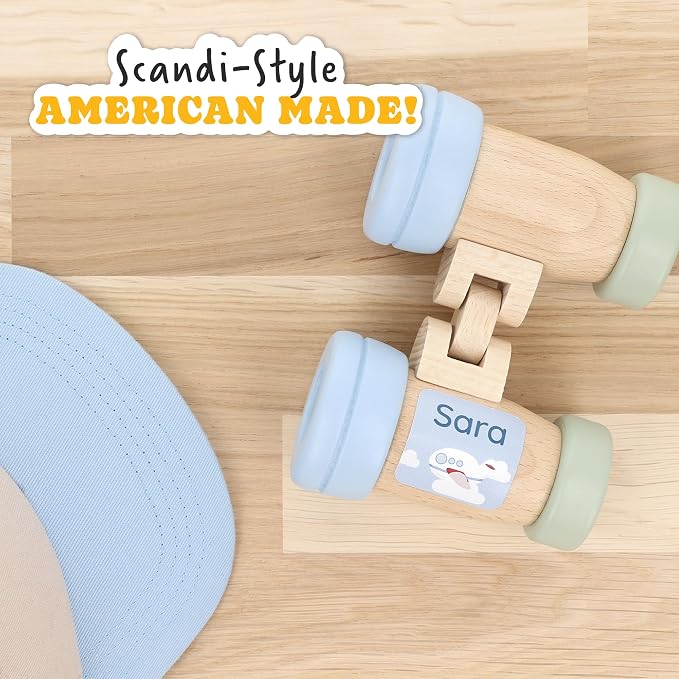 Camp Name Labels for Kids (33) – Custom Waterproof Stickers for Water Bottles, Lunch Boxes, Daycare & School with Unique Designs - Airplane