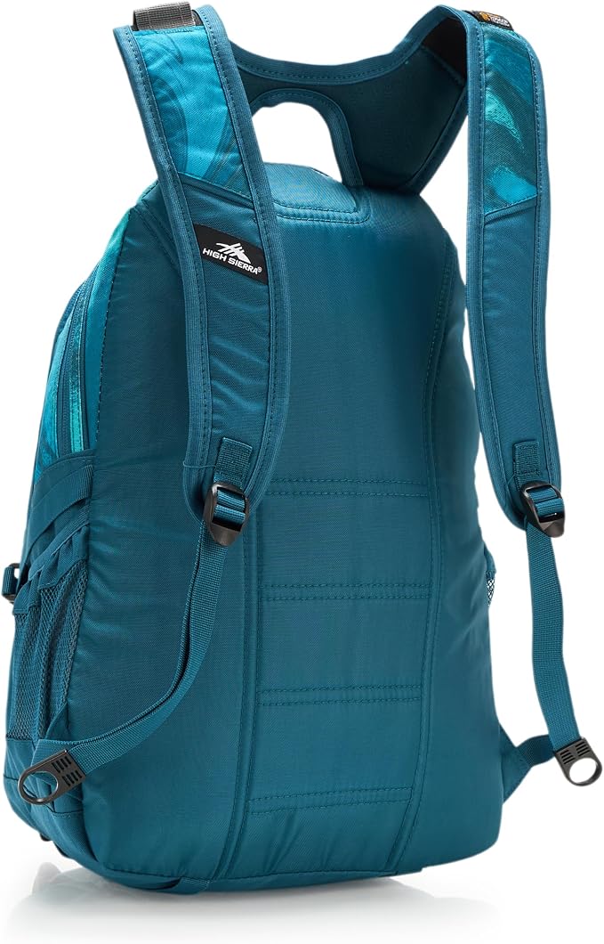 High Sierra Loop Backpack, Travel, or Work Bookbag with tablet sleeve, One Size, TEAL MARBLE SWIRL