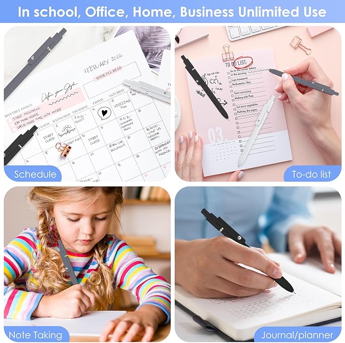 Donyang Gel Pens, 6pcs 0.5mm Black Ink Fine Point Pens With Smooth Writing, Office Supplies, Anniversary Birthday Gifts for Men Women, Quick Dry Pen For Journaling, Nurse Aesthetic Pen