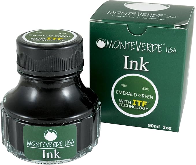 Monteverde USA Ink with ITF Technology, 90 ml Emerald Green (G308GN)
