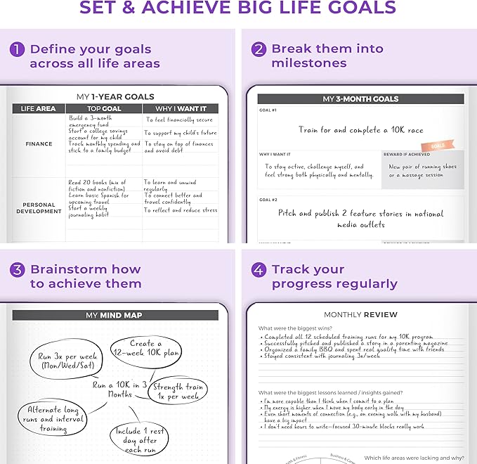 Clever Fox Planner PRO Dated (Jan 2026–Jan 2027) Weekly & Monthly Life Planner to Increase Productivity, Time Management and Hit Your Goals – Organizer, Gratitude Journal – A4 Size (Purple)