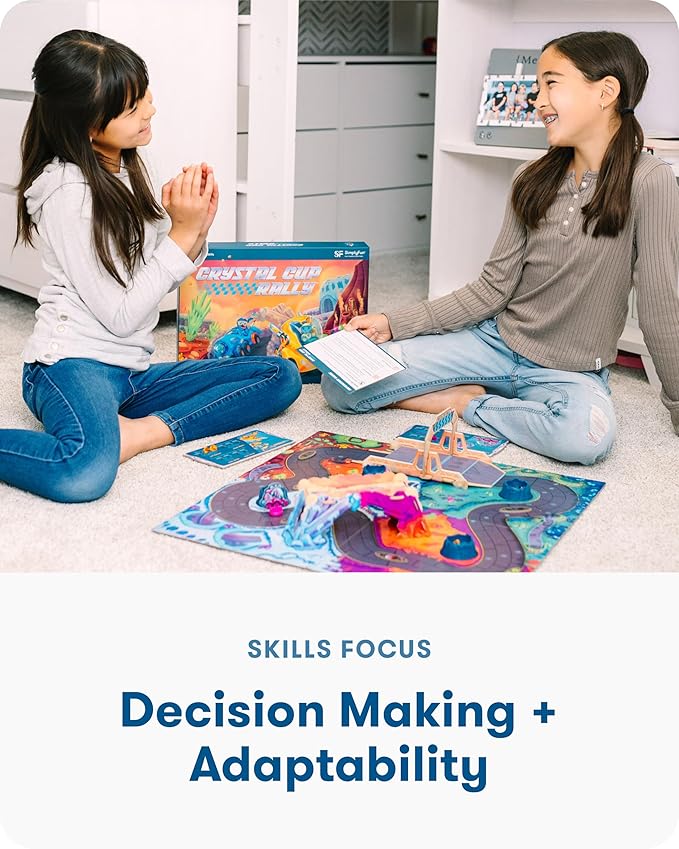 SimplyFun Crystal Cup Rally - Educational Kids Game - Develops Reasoning Skills, Planning, & Strategic Thinking - 2-5 Players, Ages 7 & Up