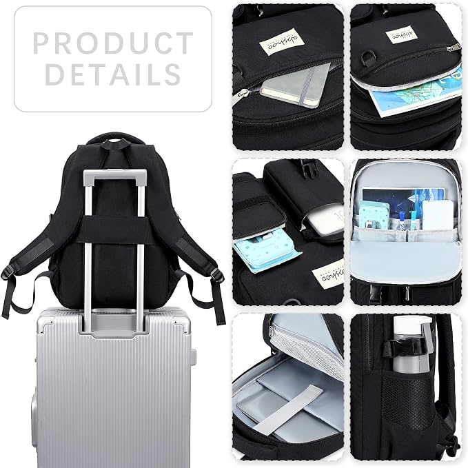 abshoo Large Heavy Duty Backpack For School College Bookbag Casual Multi Pocket Travel Backpacks