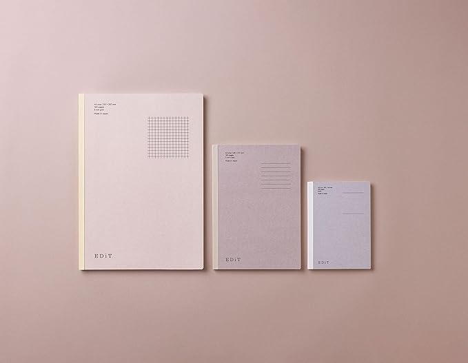 MARK'STYLE EDiT Designed for Clear Thinking, Thin, Lightweight, and Smooth to Write On” — 160-Page Notebook (A5 (5mm Grid))