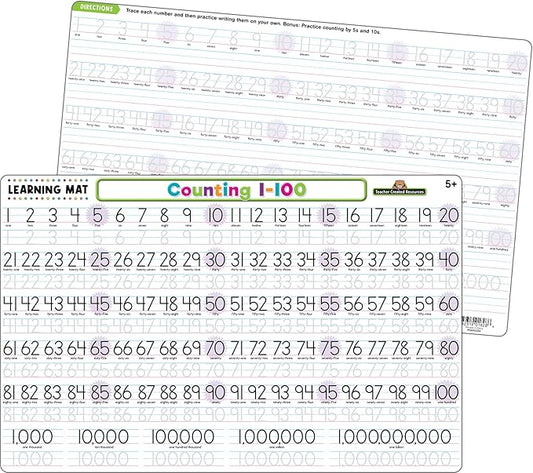 Teacher Created Resources Counting 1–100 Learning Mat