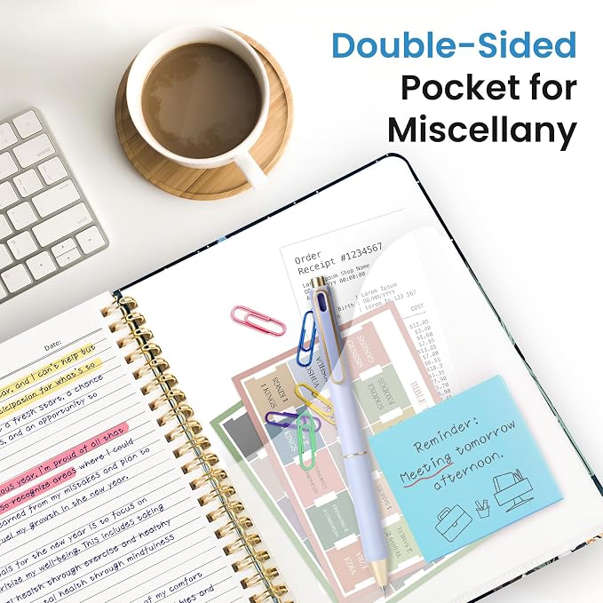 ZOTIA Large Spiral Notebooks for Work 5 Subject with Removable Dividers