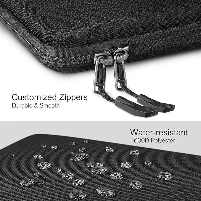 FINPAC 14-inch Hard Laptop Sleeve Case Compatible with Acer Chromebook Lenovo, HP, ASUS, Dell, Acer Laptop Notebook Ultrabook, Water-Resistant Shockproof Computer Bag, Black