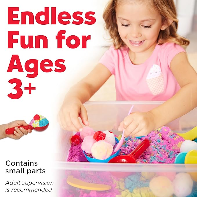 Creativity for Kids Sensory Bin: Ice Cream Shop Playset - Toddler Learning Toys, Pretend Play Ice Cream Set, Kids Gifts for Girls and Boys (Ages 3+)