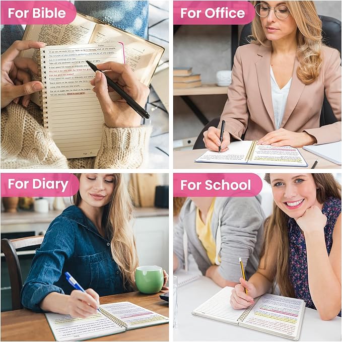 Taja Lined Spiral Journal Notebook for Women & Men, 140 Pages, College Ruled Hardcover Notebook for Work & Note Taking, Journals for Writing, A5(5.7" x 7.9") – Berry Pink