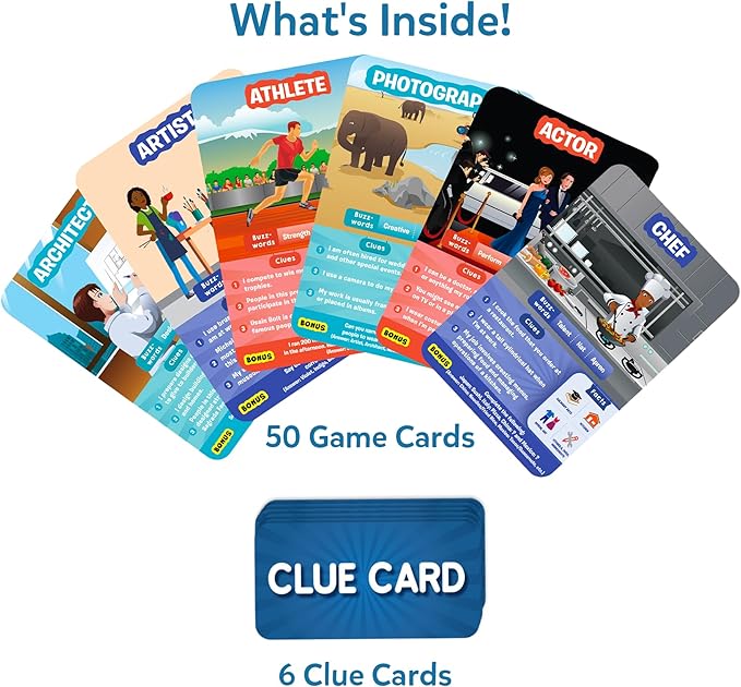 Skillmatics Guess in 10 Professions, Perfect for Boys, Girls, Kids & Families Who Love Card Games, Educational Toys, Gifts for Ages 6, 7, 8, 9 and Up