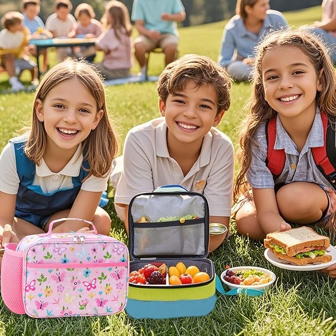 RHCPFOVR Kids Lunch Bag - Insulated Lunch Box for Boys Girls,Washable Lunch Bag and Reusable Toddler Leak-proof Lunchbox for School and Daycare