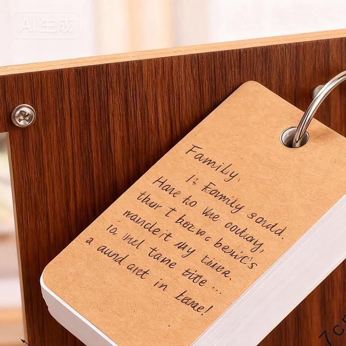 Thick Blank Flashcards Portable Message Note Business Card Index Cards with Linking Ring for Studying Office School Supplies Premium Paper