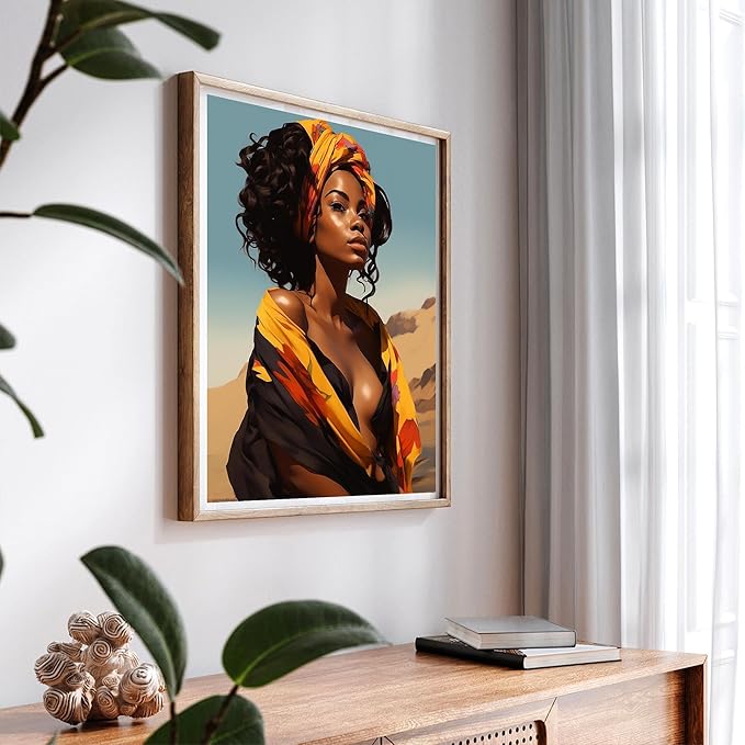 SKRYUIE Paint by Numbers Kits for Adults African Americans, Acrylic Africa Oil Paint by Numbers for Adults Beginner Canvas with Brushes Paintwork Art Crafts for Home Decor 16x20 inch u9