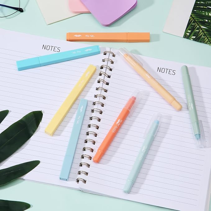 Mr. Pen- Aesthetic Highlighters and Gel Highlighters, 8 Pack | Pastel Color Bible Highlighter No Bleed, No Bleed Highlighter for Bibles, Fast Dry for Bible Journaling, Planner