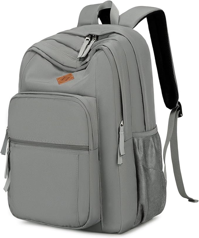 abshoo Classical Basic Womens Travel Backpack For College Men Water Resistant Large Bookbag (Grey)