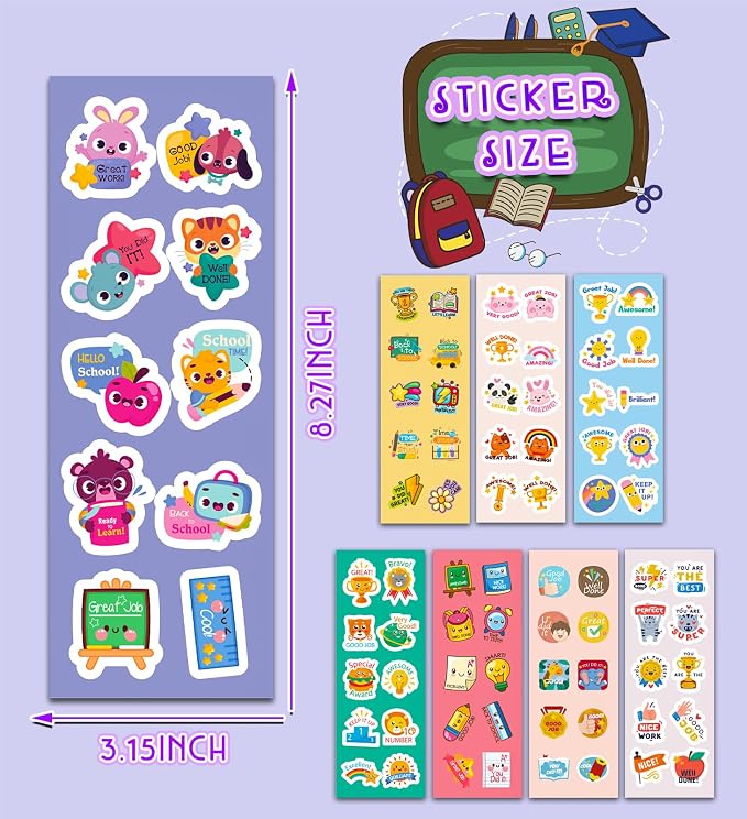 Back to School Supplies,400 Pcs Teacher Motivational Stickers for Kids | Back to School Gifts for Students,Teacher Must Haves Supplies Essentials Games Toys Gifts for First Day of School Classroom