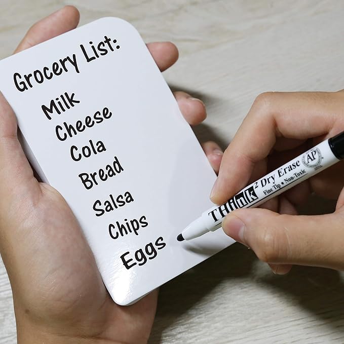 Imagine2Master 60 Blank Dry Erase Index Cards (3” X 5”). Comes with 2 Dry Erase Markers. DIY Flash Cards Great for Vocabulary, Game, Message, Notes. Glossy Laminated Finish 300 GSM Card Stock