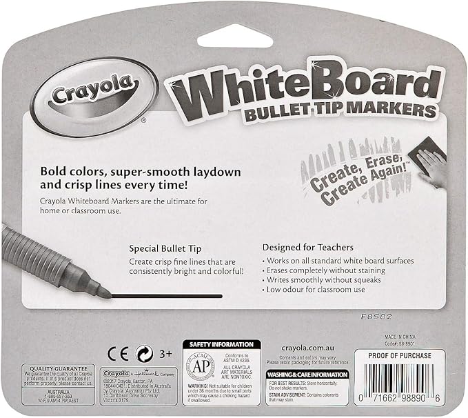 Crayola 4 Count Dry Erase Markers, Visimax FL