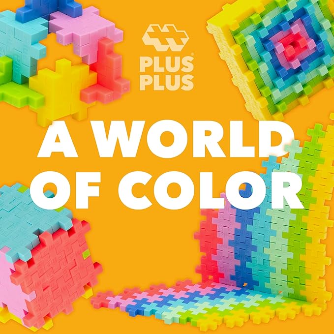 PLUS PLUS 240 Piece Tropical Mix Tube - Mini Interlocking Building Blocks Set, Stem Toys for Kids - Sensory Bin Fillers/Math Manipulatives Classroom Must Haves Gifts for Boys & Girls