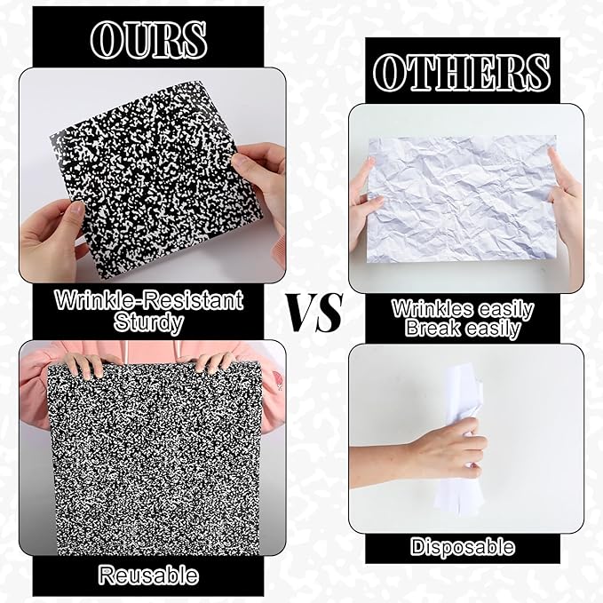 Black Composition Bulletin Board Roll Reusable Waterproof Erasable Black and White Non-Woven Fabric Bulletin Board Roll Composition Poster for Teacher Classroom Decors Wrap Crafts 15.7" x 20ft