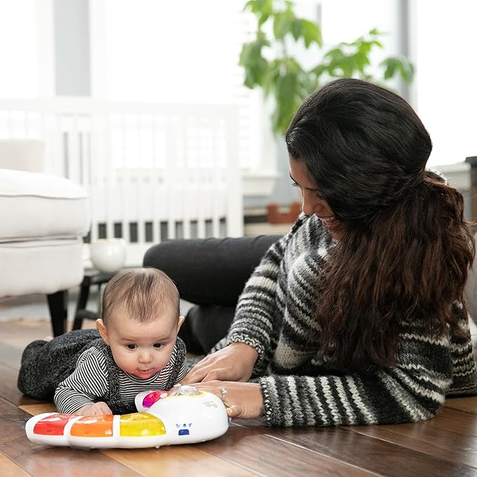 Baby Einstein Glow & Discover Light Bar Musical Toy, Activity Station, Sitting Up and Tummy Time Toy, Color and Animal Learning Toy, Infant Ages 3 Months+