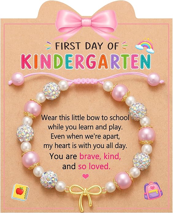 Bow Bracelet First Day of Kindergarten Gifts for Kids