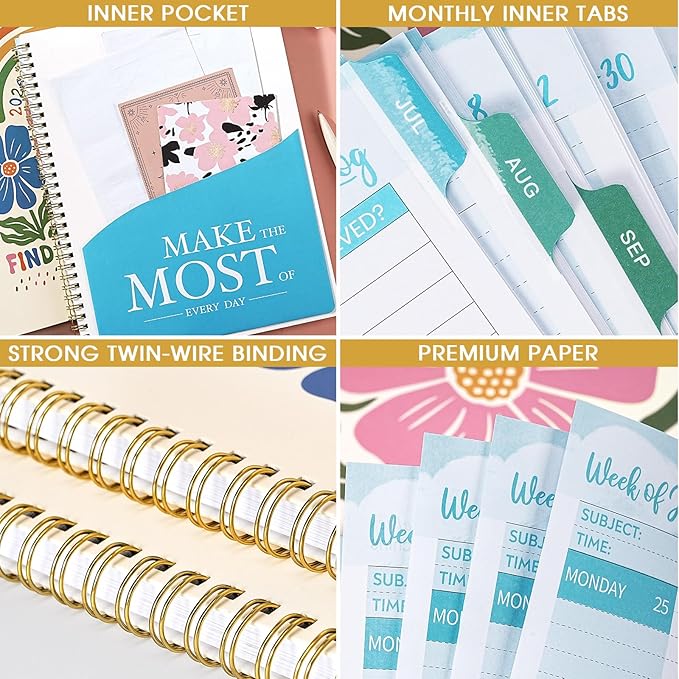 Teacher Planner 2026-2027 - Teacher Lesson Planner 2026-2027, July 2026- June 2027, 8.5" x 11", Good for School Year with Color Tabs, Gradebook, Communication Log & Inner Pocket