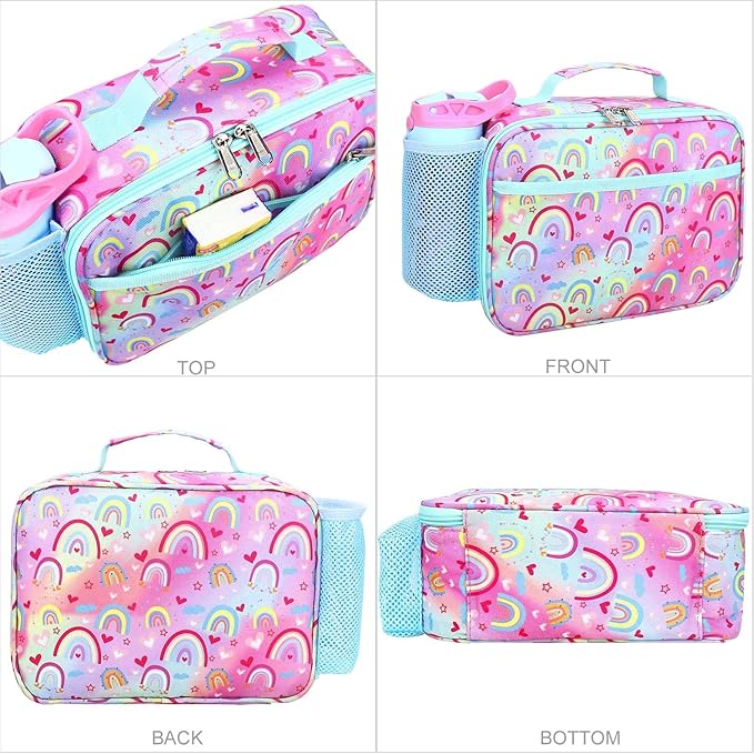 RHCPFOVR Kids Lunch Bag - Insulated Lunch Box for Boys Girls,Washable Lunch Bag and Reusable Toddler Leak-proof Lunchbox for School and Daycare