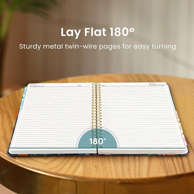 Taja Spiral Notebooks for Work 5 Subject Notebook with Removable Dividers