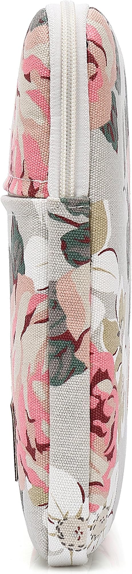 Canvaslife Pink Rose Pattern 13 inch Canvas Laptop Sleeve with Pocket 13 inch 13.3 inch Laptop 13 case13 Sleeve