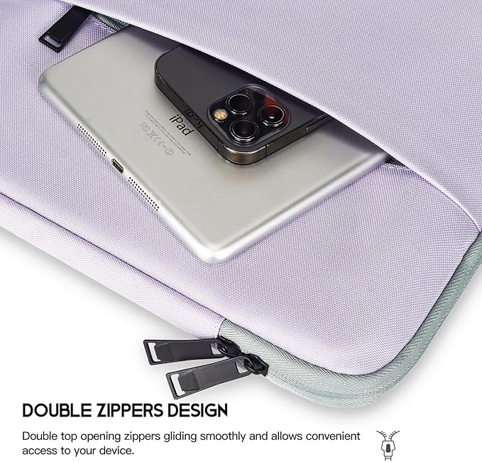 Laptop Sleeve Case for MacBook Air 13 inch M2 M3 M4 A3240 A3113 2025-2023, Compatible with MacBook Pro 14 inch M5 M4 M3 M2 M1 Pro Max A3112 A3185 A3401 A2779 A2442 A2918 Water Resistant Bag-Purple