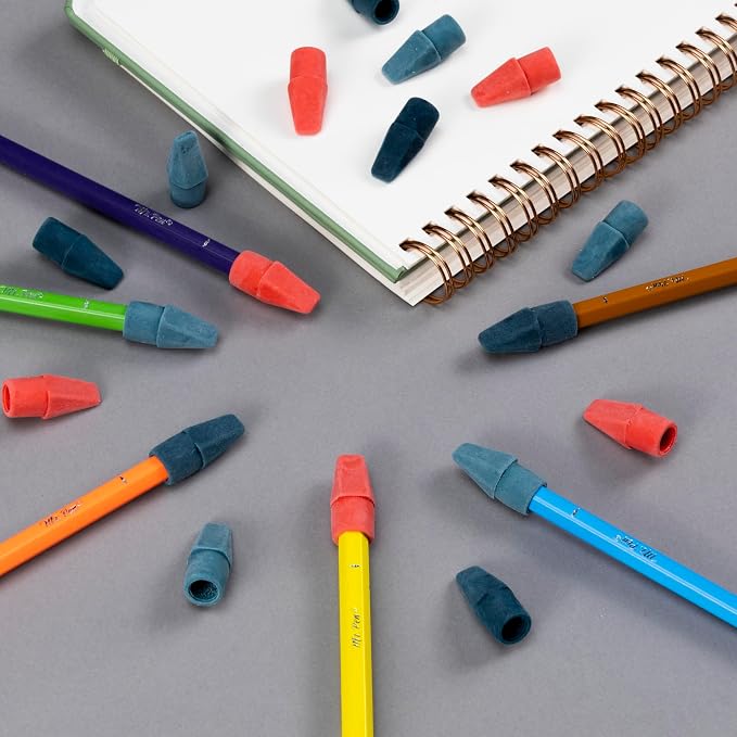 Mr. Pen- Pencil Erasers Toppers, 30 Pack, Colorful