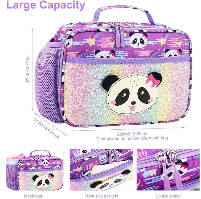 RHCPFOVR Kids Lunch Bag - Insulated Lunch Box for Boys Girls,Washable Lunch Bag and Reusable Toddler Leak-proof Lunchbox for School and Daycare