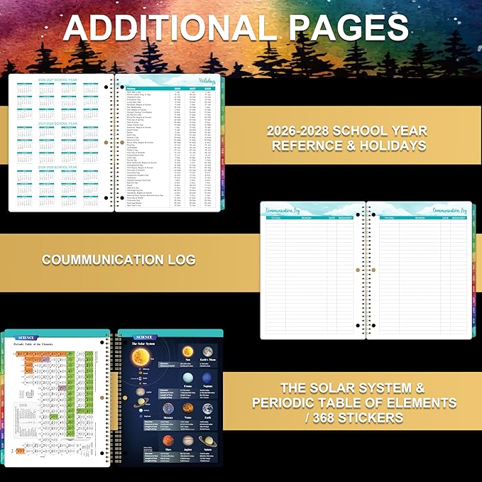 Student Planner 2026-2027 - School Planner 2026-2027, August 2026 - June 2027, 8.5" x 11", Monthly and Weekly Calendar for Middle or High School