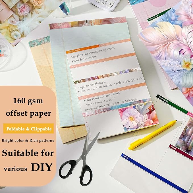 Scrapbook Paper,24 Sheets 6"x 6" Vintage Scrapbook Supplies,Single-Sided Pattern Decorative Cardstock Paper for Junk Journal,Card Making,DIY Album, Art Journaling,Decoupage Craft,Pearl Books