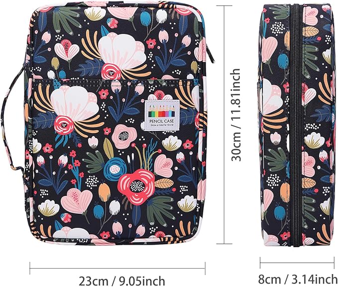 Coloring Pencil Case 220 Slots Pencils/Gel Pens Organizer Waterproof Travel Case Zipper Carrying Portable Pencil Markers Pen Holder Bag for Painter Writers