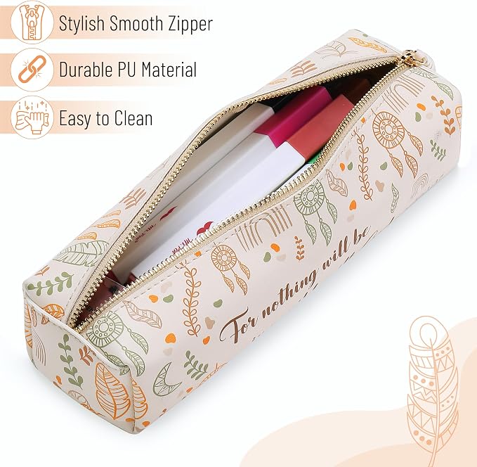 Mr. Pen- PU Leather Pencil Case, Boho Style