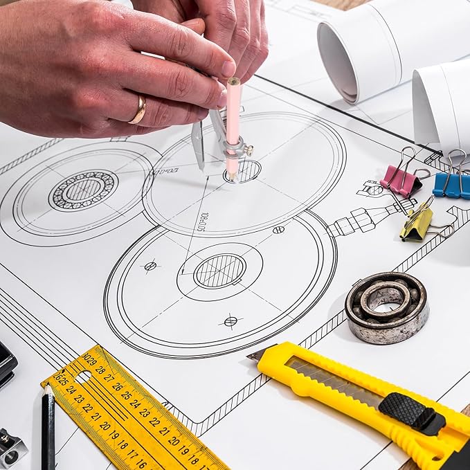 Compass Geometry Tool Protractor and Compass Set with Metal Box Drawing Compass with Rulers Math Compass Kit for Class Supplies and School 8 Piece