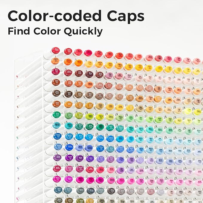 Ohuhu Alcohol Markers - AP Certificated 60-color Double Tipped Art Marker Set for Artist Adults Coloring Illustration - Chisel and Fine Dual Tips - Refillable - Oahu Series of Ohuhu Markers