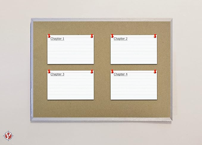Ruled Index Cards, On 100lb Heavyweight Thick White Cover Stock. "100 per pack" (5 x 8)
